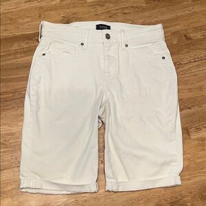 NYDJ Crisp White Knee-Length Shorts